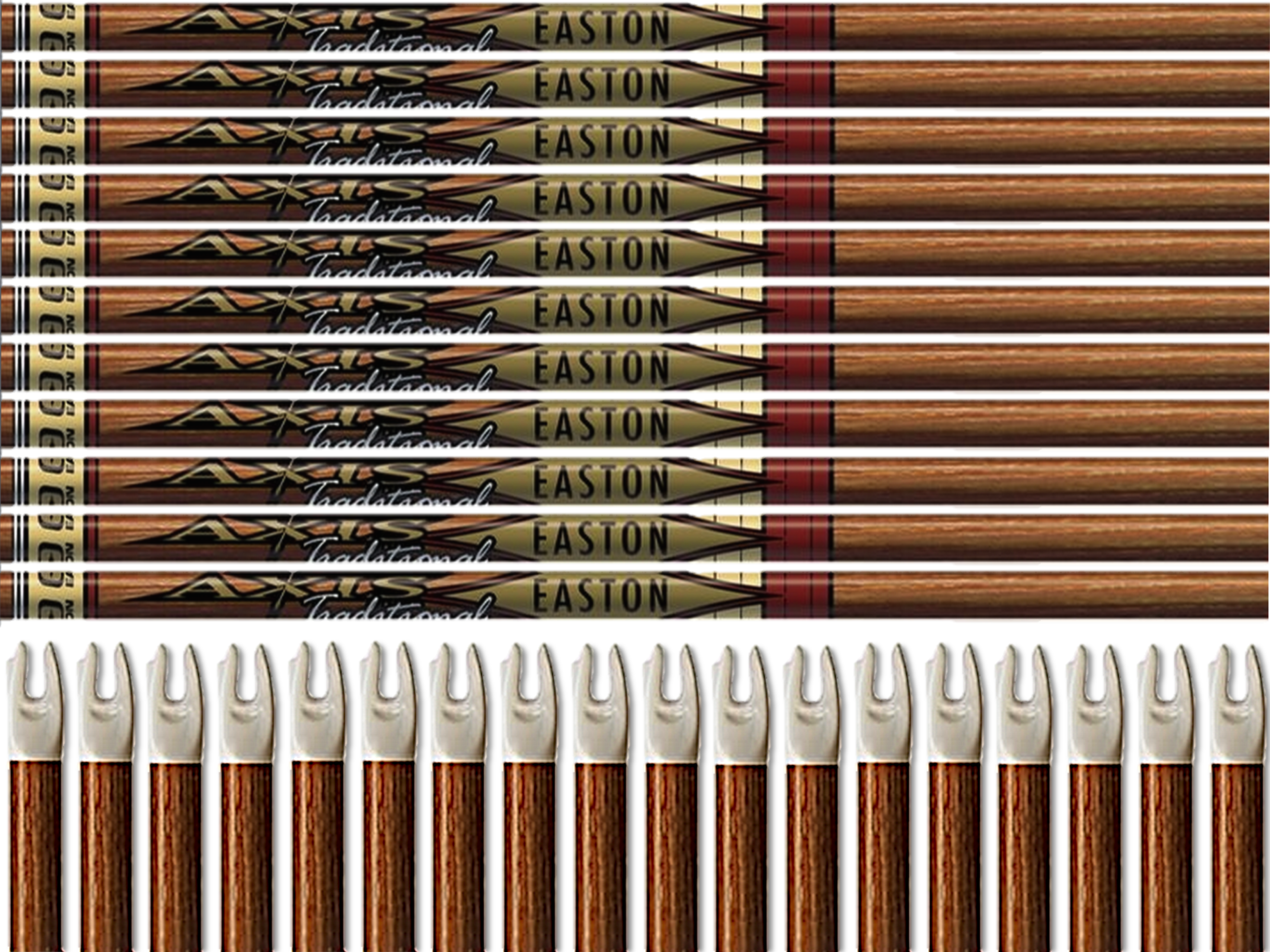 Easton Axis Traditional Arrows (Shafts Only) - set of 6